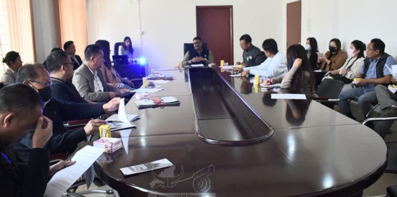 Members attending the DPDB meeting held at DC conference hall, Chümoukedima on February 13. (DIPR Photo)